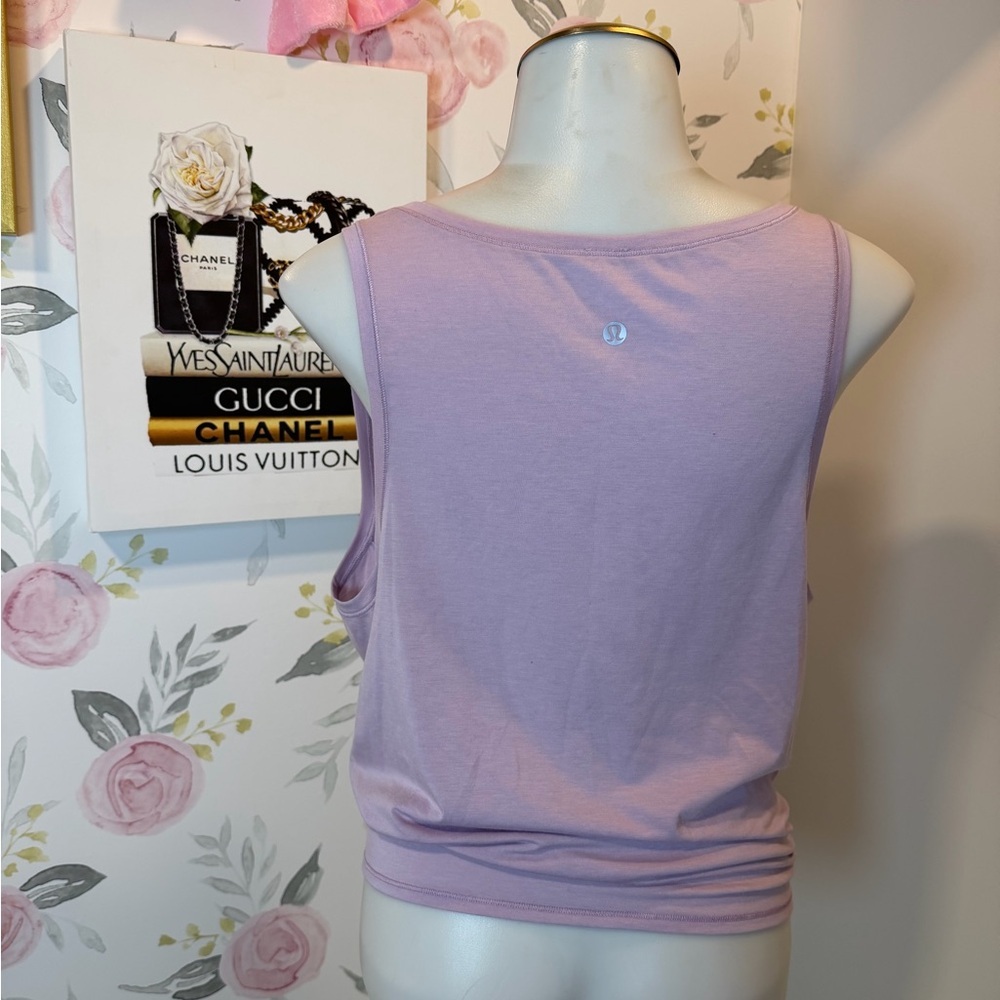 Lululemon Heathered Lilac Quartz Purple Watch Me Flip Tank Top - Picture 3 of 6